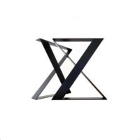 Steel Plate X-Shaped Table Leg