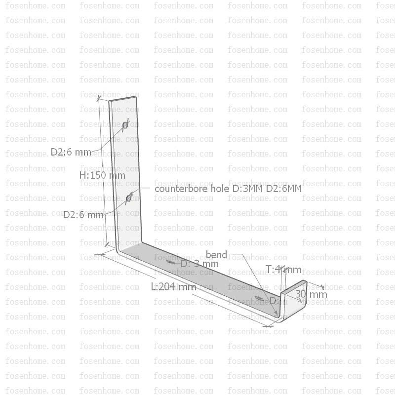 L shelf bracket