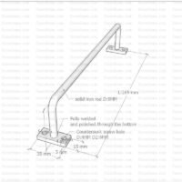 Long iron bar towel holder Long iron bar towel holder