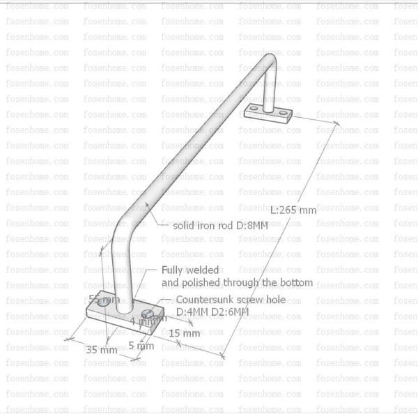 Long iron bar towel holder アイアンバータオルホルダー