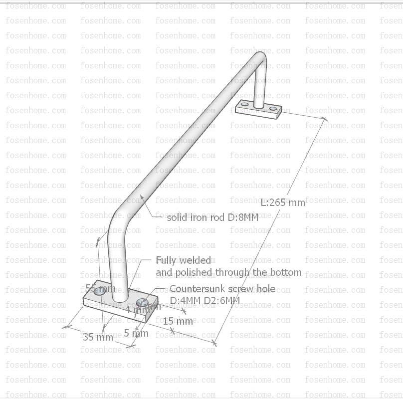 Long iron bar towel holder Long iron bar towel holder