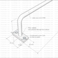 Long iron bar towel holder
