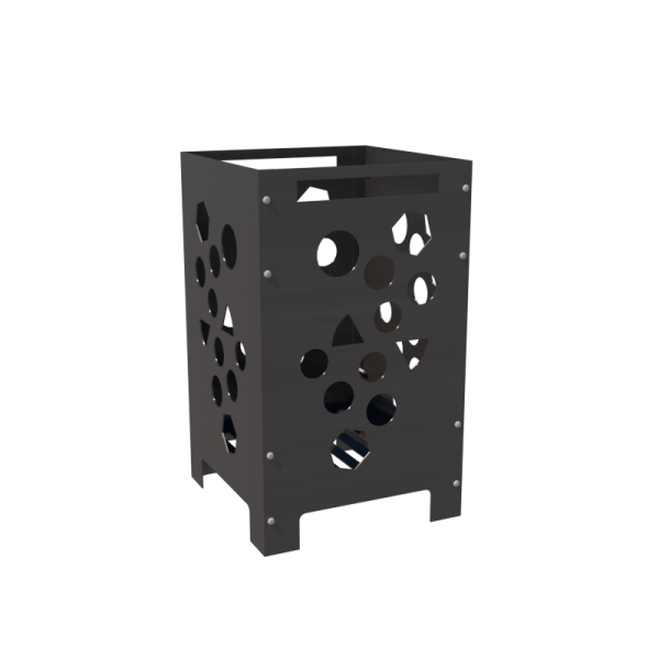 Removable square stove Abnehmbarer quadratischer Ofen