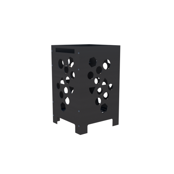 Removable square stove Abnehmbarer quadratischer Ofen