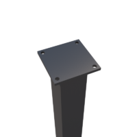 I shaped table leg heavy iron