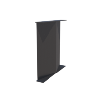 Iron plate V-shaped table leg