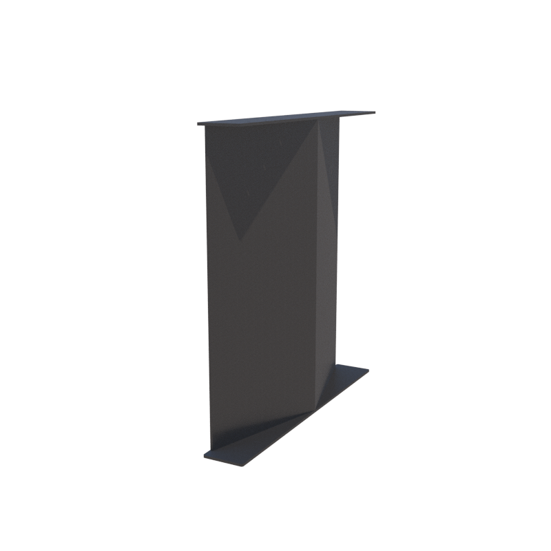 Iron plate V-shaped table leg