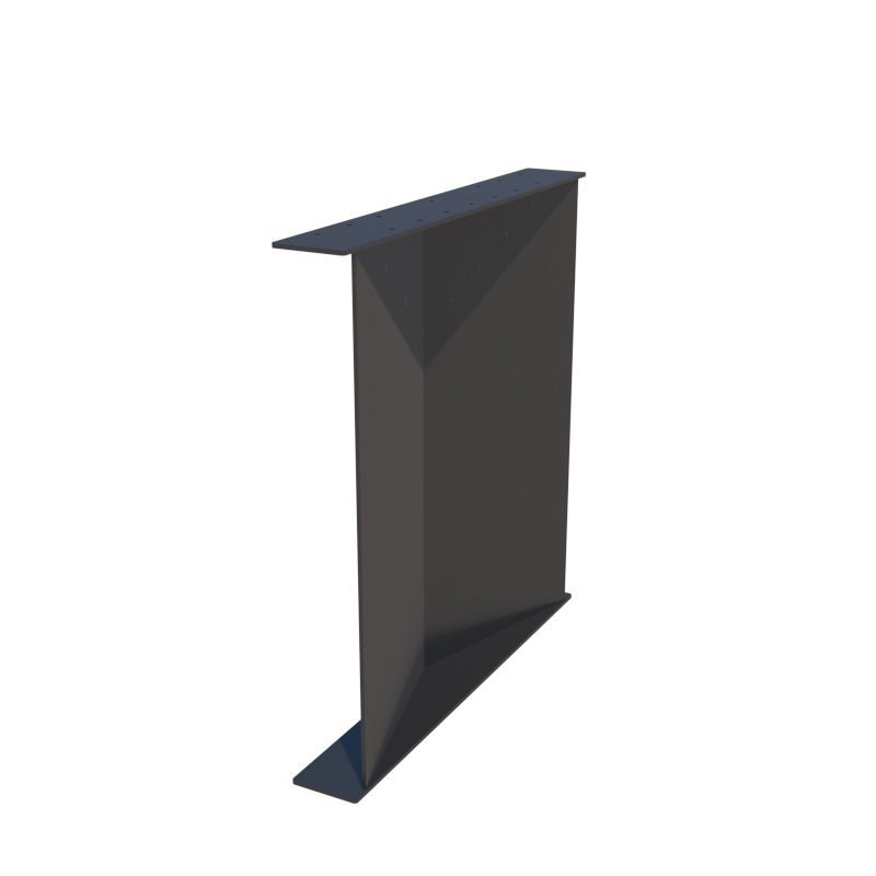 Iron plate V-shaped table leg