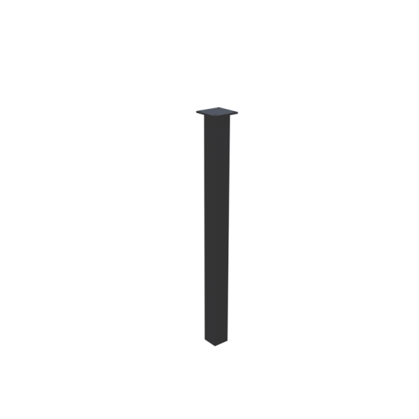 I shaped metal table leg