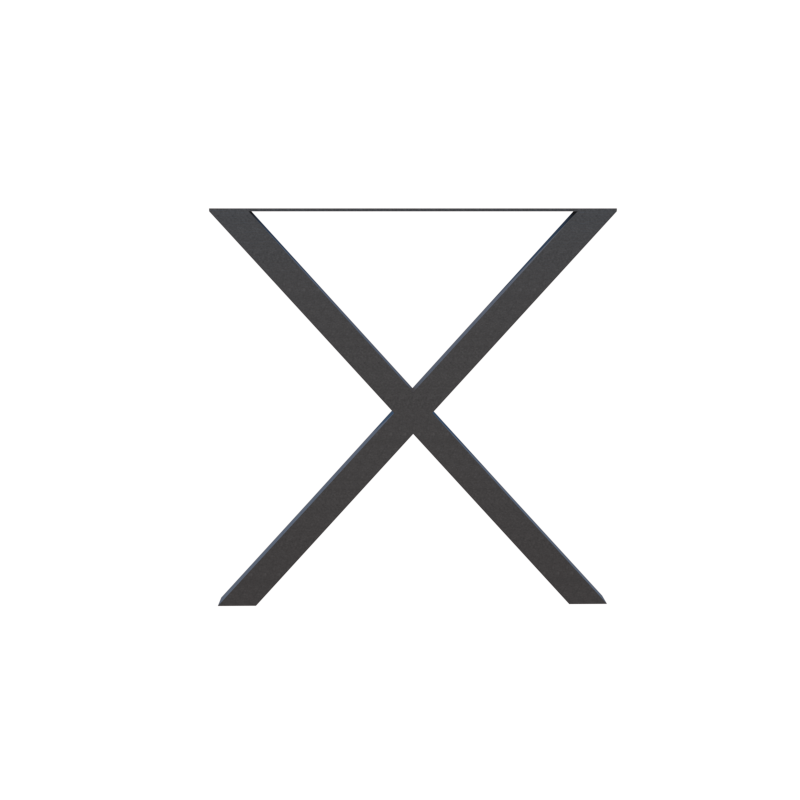 X shaped leg for table