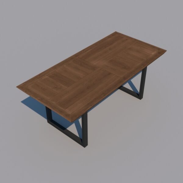 棕色板口字脚 Rectangular table leg